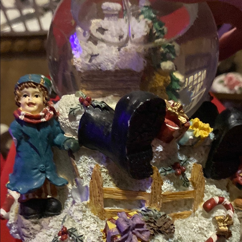 Festive Snow Globe with Figurines